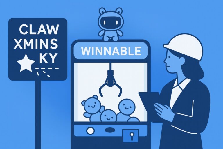 Fair-play settings for a commercial claw machine