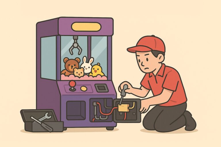Preventive maintenance on a commercial claw machine