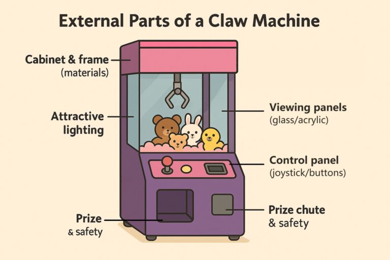 External Parts of a Claw Machine