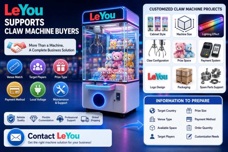 LeYou custom claw machine buyer support