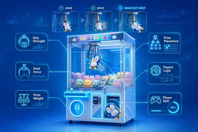 Claw machine control logic diagram